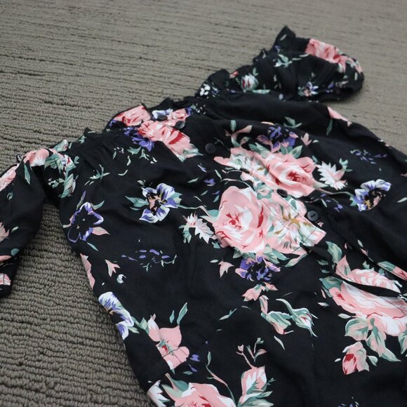 AUGUSTE THE LABEL Leila Button Down Day Dress Vintage Bloom Black - Picture 5 of 7